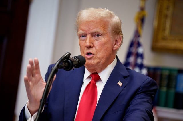 U.S. President Donald Trump speaks