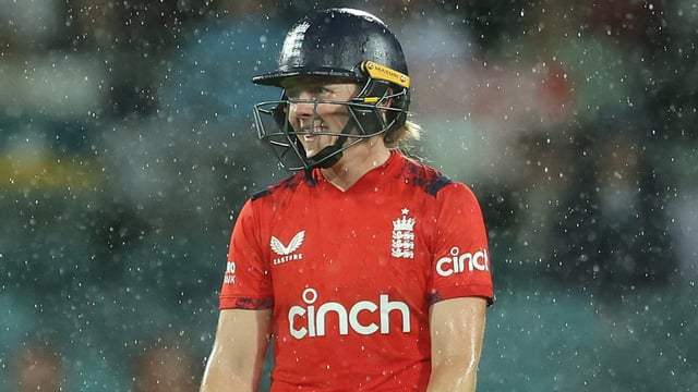 Knight’s side were brought off the field with only five balls of their innings remaining