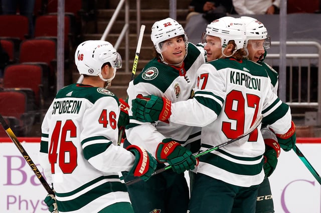 Kirill Kaprizov and Jared Spurgeon