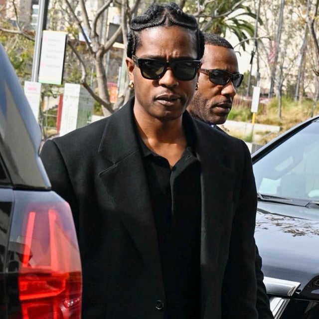 A$AP Rocky is seen at the Superior Court of Los Angeles on January 22 in Los Angeles.