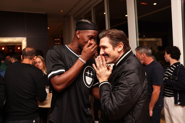 Jimmy Butler and Andrew Schulz attend Reserve Cup draft ceremony and welcome dinner hosted by Moncayo Ocean Club at a private residence in Miami on January 22, 2025. (Photo courtesy Worldredeye.com.)
