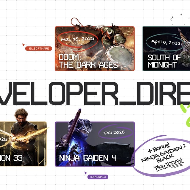 Xbox Developer Direct for January 2025 revealed more information about Doom: The Dark Ages, South of Midnight, Clair Obscur: Expedition 33, and Ninja Gaiden 4.