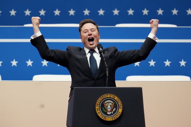 Just after he spoke at President Donald Trump&#39;s inauguration, Elon Musk has challenged an AI project that Trump has publicly supported. (Photo by Christopher Furlong/Getty Images)