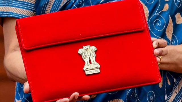 Budget 2025: The Budget tablet, carried by the finance minister, is wrapped in a traditional 'Bahi-Khaata' style pouch.