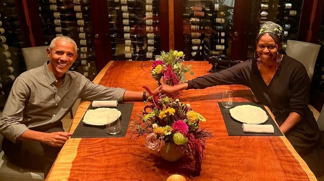 Barack Obama wished Michelle Obama a happy birthday earlier this month with this picture. 