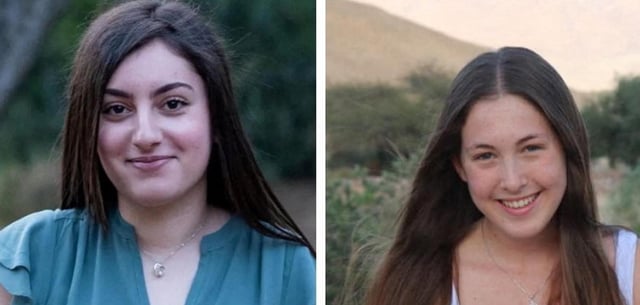 Karina Ariev (l.) und Naama Levy sind zwei der vier Geiseln, die freigelassen werden sollen