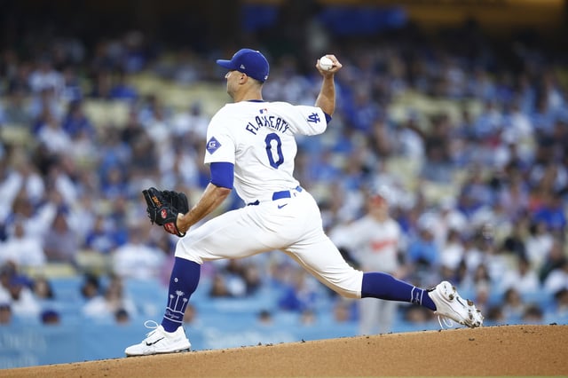 Los Angeles Dodgers pitcher Jack Flaherty
