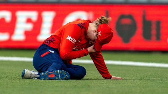 Charlie Dean cannot hide her frustration as England women hit rock bottom in Adelaide with an abject fielding display