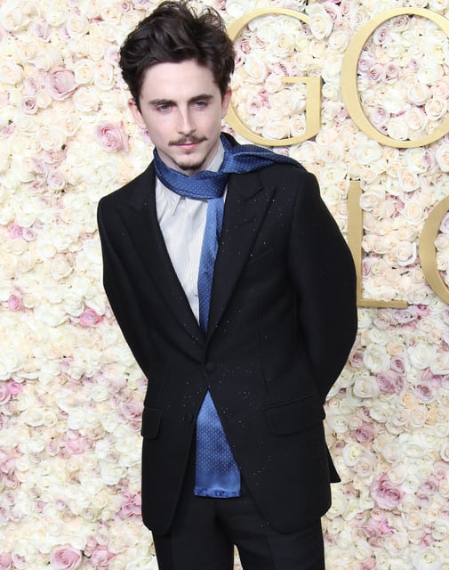 Timothée Chalamet at the 82nd Annual Golden Globe Awards at the Beverly Hilton Hotel in Beverly Hills, Calif. on Sunday, Jan. 5, 2025.