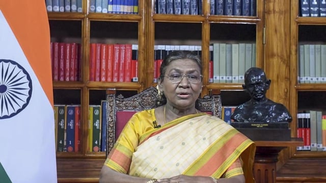 President Droupadi Murmu addresses the nation on the eve of 76th Republic Day (PTI)