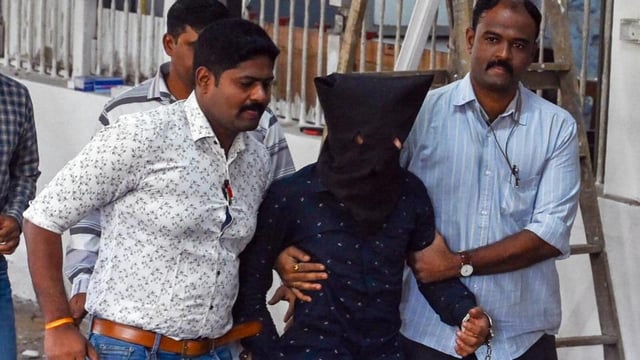 Shariful Islam Shehzad Mohammad, the 30-year-old Bangladeshi nationalist was arrested for allegedly stabbing actor Saif Ali Khan case early morning in Thane district. Mumbai, India. Jan 24, 2025. (Photo by Raju Shinde/HT Photo) (HT Photo)