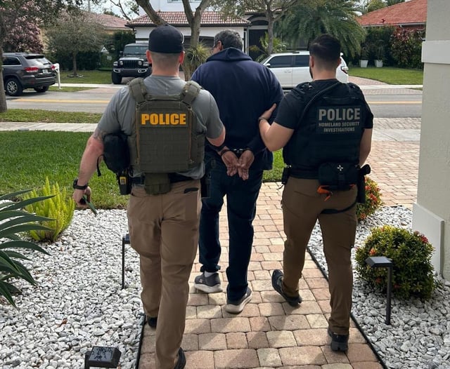 Homeland Security Investigations agents detained multiple people in Miami on Sunday, Jan. 26, 2025. (Homeland Security Investigations Miami/Courtesy)