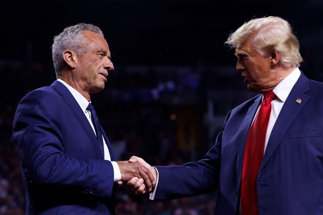 A new poll shows that less than half of US adults trust President Donald Trump and his HHS nominee, Robert F. Kennedy Jr., to make the right recommendations on health issues.