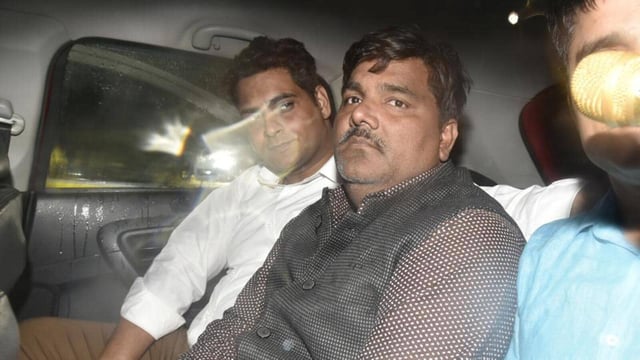 Tahir Hussain is an accused in the murder of Intelligence Bureau (IB) staffer during the 2020 northeast Delhi riots (HT FILE PHOTO)