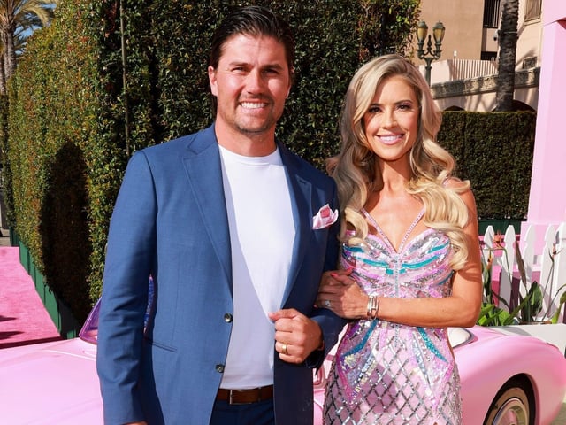 Josh Hall and Christina Hall in July 2023.