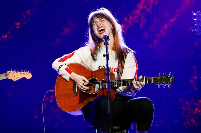 Hayley Williams (pictured onstage during the Love Rising: Let Freedom Sing (and Dance) A Celebration Of Life, Liberty And The Pursuit Of Happiness show at Bridgestone Arena on March 20, 2023, in Nashville, Tennessee) will perform at G*VE A F*CK LA at the Hollywood Palladium on Wednesday, Feb. 5. (Photo by Jason Kempin, Getty Images)