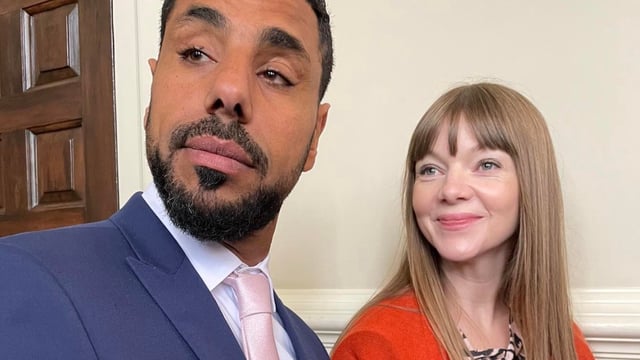 Mohamed Samak with his wife, Joanne