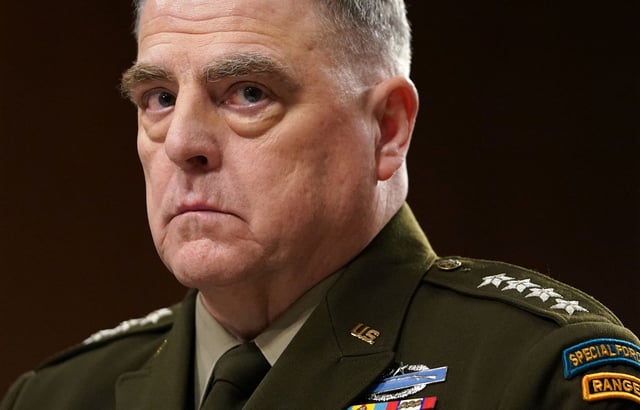 Then-Chairman of the Joint Chiefs of Staff Gen. Mark Milley on Capitol Hill in Washington, DC, on March 28, 2023.