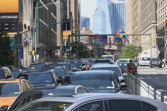 MTA officials hope gridlock like this will disappear in Manhattan as congestion pricing discourages tens of thousands of drivers from entering the borough every day.