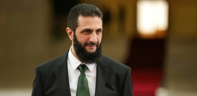 Le dirigeant syrien Ahmad al-Chareh, le 16 janvier 2025 à Damas