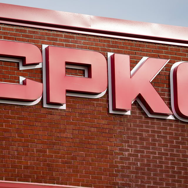 Signage is pictured at a Canadian Pacific Kansas City (CPKC) rail yard in Smiths Falls, Ont., on Thursday, Aug. 22, 2024. THE CANADIAN PRESS/Sean Kilpatrick