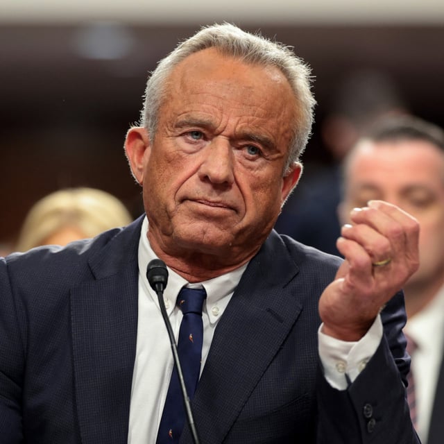 Robert F. Kennedy Jr., U.S. President Donald Trump's nominee for Secretary of Health and Human Services, testifies during his Senate Finance Committee confirmation hearing at the Dirksen Senate Office Building on January 29, 2025 in Washington, DC.