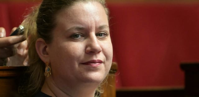 La présidente du groupe LFI à l'Assemblée nationale, Mathilde Panot, le 21 janvier 2025 à l'Assemblée à Paris