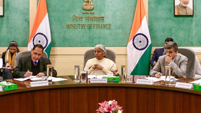 Union Finance Minister Nirmala Sitharaman chairs the sixth Pre-Budget Consultation with experts and representatives from the health and education sectors in connection with the forthcoming Union Budget 2025-26, in New Delhi. (File)