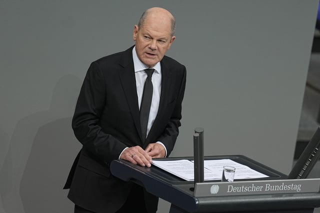 Olaf Scholz am Mittwoch im Bundestag