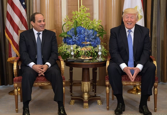 President Donald Trump and the Egyptian President