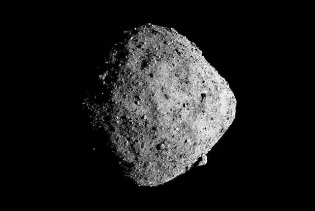 The asteroid 101955 Bennu appears in this mosaic of images captured by the OSIRIS-REx spacecraft. Credit: NASA/Goddard/University of Arizona