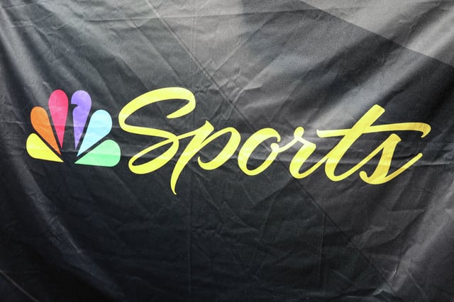 A view of the NBC Sports logo during an NFL game between the Houston Texans and Kansas City Chiefs at Arrowhead Stadium’s GEHA Field in Kansas City, Missouri, on Dec. 21, 2024. 