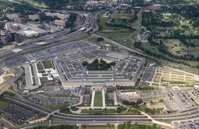 Aerial view of the Pentagon on June 30, 2020.