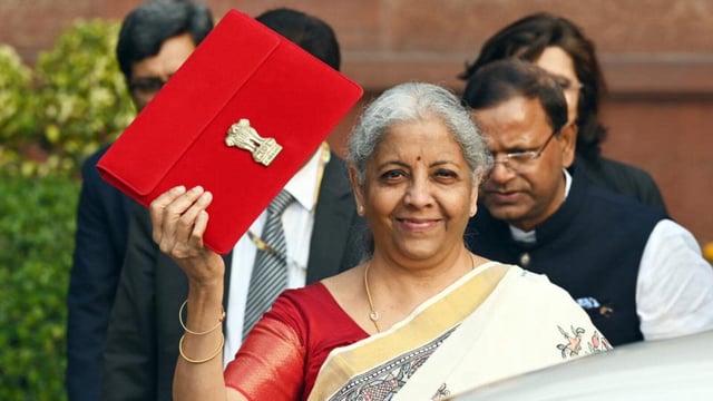Union finance minister Nirmala Sitharaman in New Delhi on Saturday. (Sanjeev Verma/ HT Photo)