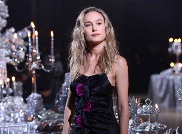Brie Larson attends the Rodarte show during New York Fashion Week: The Shows at Williamsburg Savings Bank on February 10, 2023 in New York City.