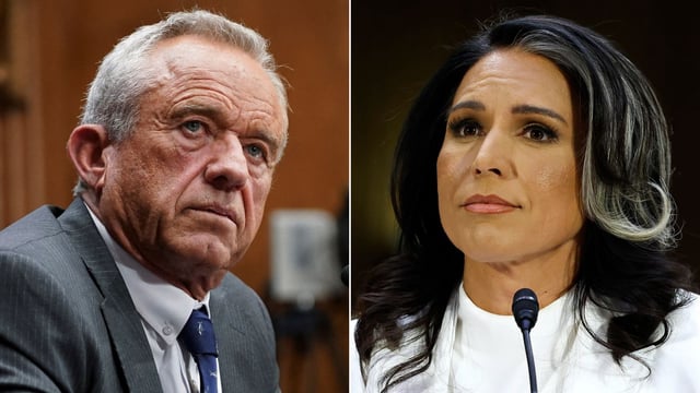 Robert F. Kennedy Jr., left, and Tulsi Gabbard.