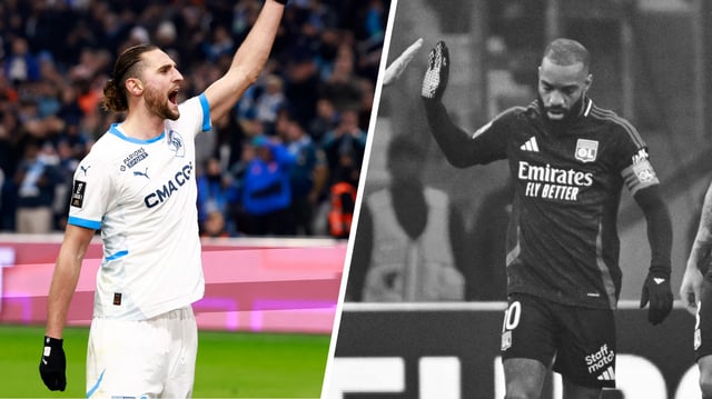 Adrien Rabiot, un des meilleurs marseillais dimanche soir, Alexandre Lacazette moins en vue à l’OL.