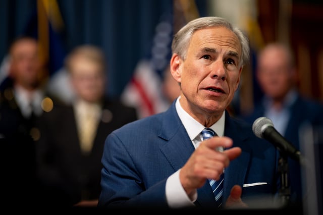 Texas Gov. Greg Abbott speaks during a news conference at the Texas State Capitol on June 08, 2023 in Austin, Texas. Gov.