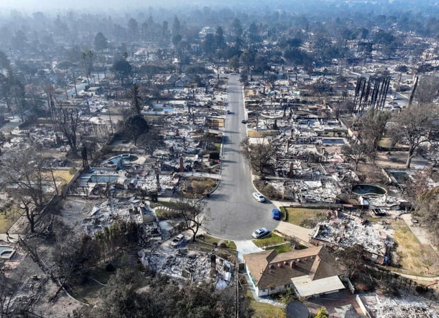Thousands of structures sit in ruins in Altadena, California, on Jan. 19, 2025. The Eaton fire, fueled by intense Santa Ana Winds, ripped through beginning on the evening of Jan. 7. (Jeff Gritchen/The Orange County Register/TNS)