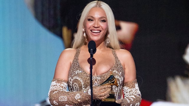 Beyoncé is seen onstage at the 67th annual GRAMMY Awards on February 02, 2025 in Los Angeles, California.