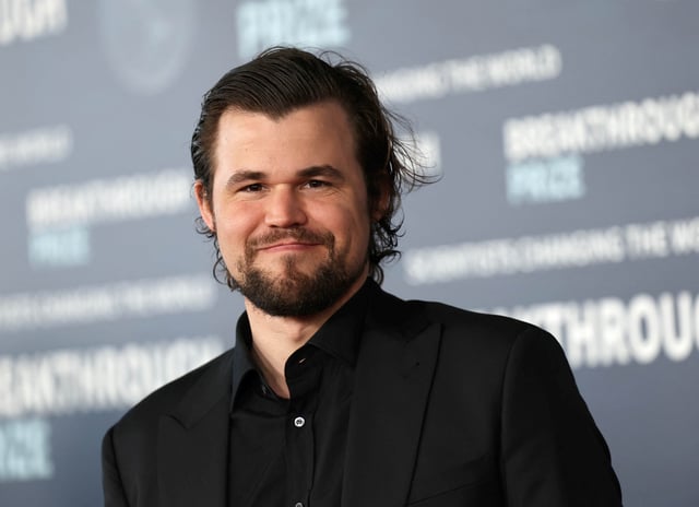 Magnus Carlsen arrives for the Ninth Breakthrough Prize Ceremony at the Academy Museum of Motion Pictures in Los Angeles, California, U.S., April 15, 2023. REUTERS/Aude Guerrucci/ File Photo