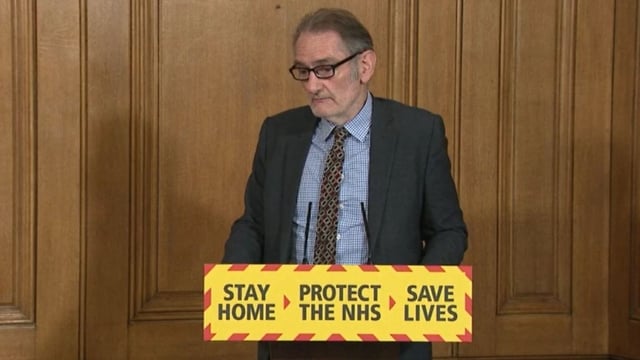Sir Ian Diamond at a media briefing in Downing Street on the coronavirus. He said refusal rates to the labour force survey had soared since the pandemic