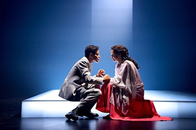 Rami Malek as Oedipus and and Indira Varma as Jocasta in &#39;Oedipus&#39; (Photo: Manuel Harlan)