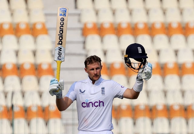 Cricket - First Test - England v Pakistan - Multan Cricket Stadium, Multan, Pakistan - October 9, 2024 England's Joe Root celebrates after reaching his century REUTERS/Akhtar Soomro/ File Photo