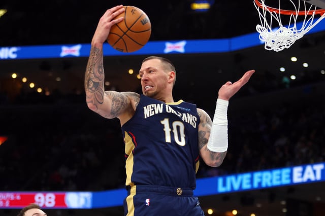 Jan 24, 2025; Memphis, Tennessee, USA; New Orleans Pelicans center Daniel Theis (10) rebounds the ball during the third quarter against the Memphis Grizzlies at FedExForum. Mandatory Credit: Petre Thomas-Imagn Images/File Photo