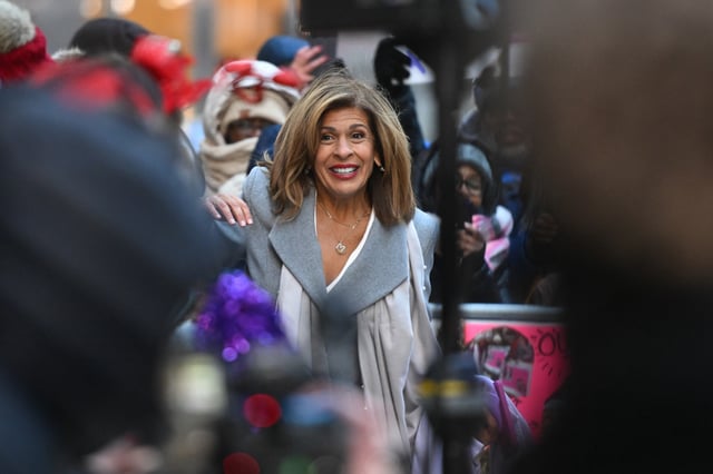 Hoda Kotb is seen at the NBC &#34;Today&#34; Show at Rockefeller Plaza on January 10.