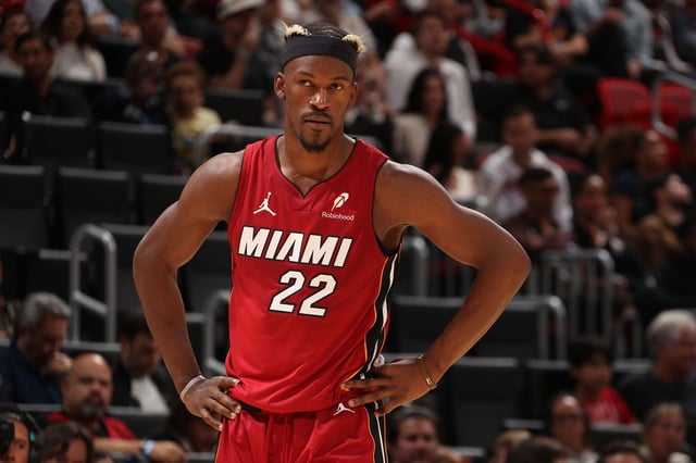 Jimmy Butler during a game against the Portland Trail Blazers in Miami on January 21, 2025.