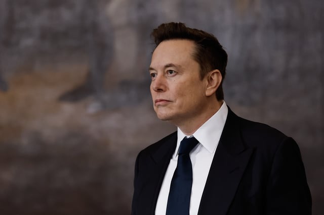 Tesla, SpaceX and X CEO Elon Musk arrives to the inauguration of U.S. President-elect Donald Trump in the Rotunda of the U.S. Capitol on January 20, 2025 in Washington, DC.