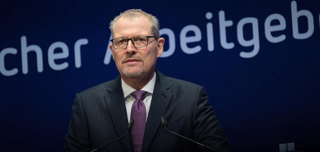 Rainer Dulger, Präsident der Bundesvereinigung der Deutschen Arbeitgeberverbände, spricht während des Deutschen Arbeitgebertages 2024