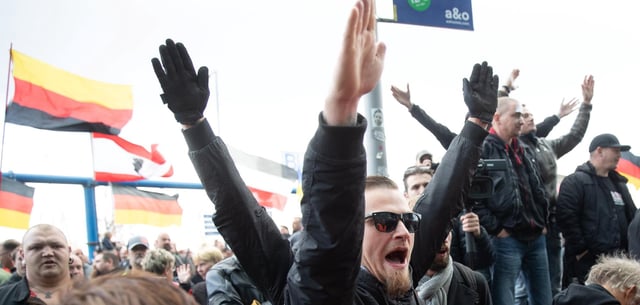 Teilnehmer der Demonstration „Tag der Nation“ des Bündnisses „Wir für Deutschland“ im Oktober 2018 in Berlin